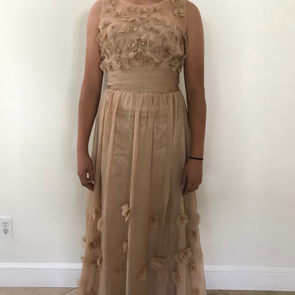 Js Collections Floral Appliqu Chiffon Maxi Gown - image 7